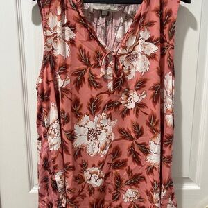 LOFT Rose Floral Sleeveless Blouse